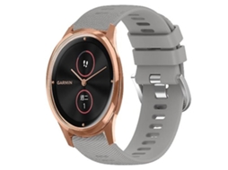 Pulseira De Relógio Lurelia Para Garminmove Luxe 20 Mm Cor Sólida Silicone Macio Cinza