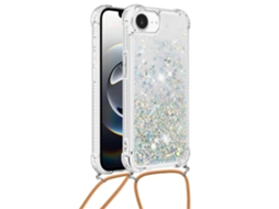 Capa De Tpu Compatível Com Iphone 16e Com Design De Areia Movediça E Cordão - Wellngs
