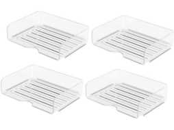 Organizador De Papel De Escritório De 4 Níveis, Empilhável, Bandeja Para Papel, Acessórios De Escrit Gokoco