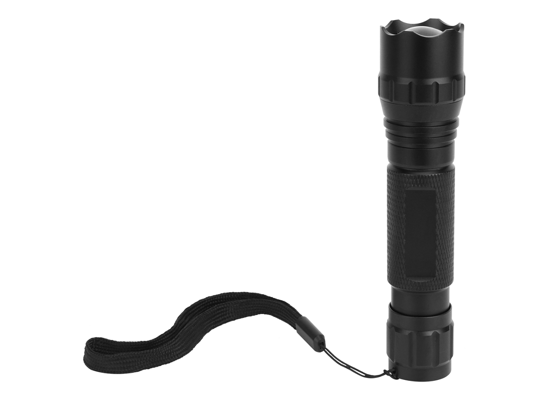 Lanterna Led 501b Ir 940nm Luz Potente Zoom Ajustável Torch Preta Ipx8 Liga de Alumínio