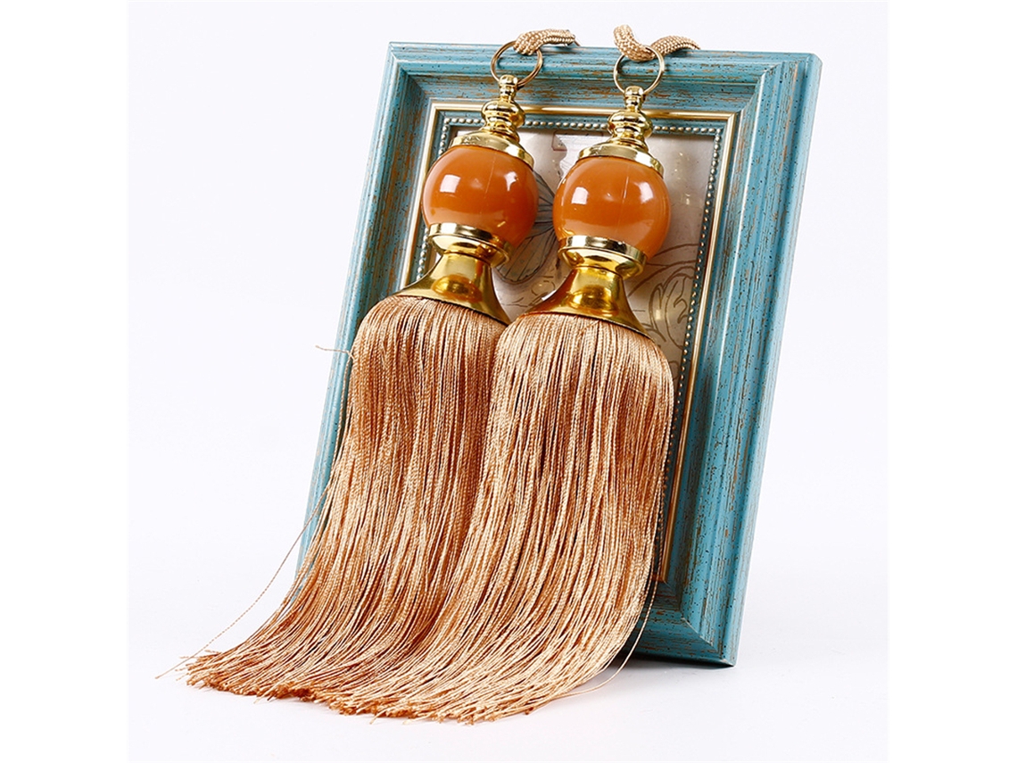 2 Unhas De Cortina Decorativas Suaves Laranja Vermelha