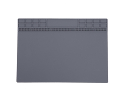 Almofada de silicone resistente ao calor para reparo de computadores e telefones, ferramentas para estação de solda, 350 x 250 x 4 mm, cinza