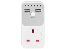 Laxiscreed Tomada Temporizadora Usb Com Contagem Regressiva E Alimentação 230v Para Carregar Vários Dispositivos