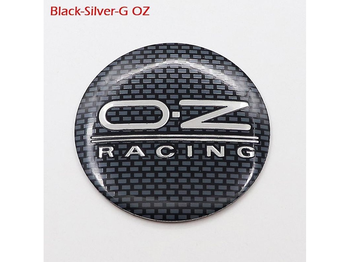 4pcs Tampas Centrais De Roda Logo O.z Oz Racing 56mm 60mm 65mm 68mm Abs+alumínio Acessórios Carro Tapa Plateada De 56 Mm Black-silver-g Oz