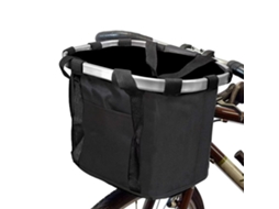 Cesta Dianteira AQUAFORGE, preta, compatível com preto, removível, para ciclismo, passeio e uso diário