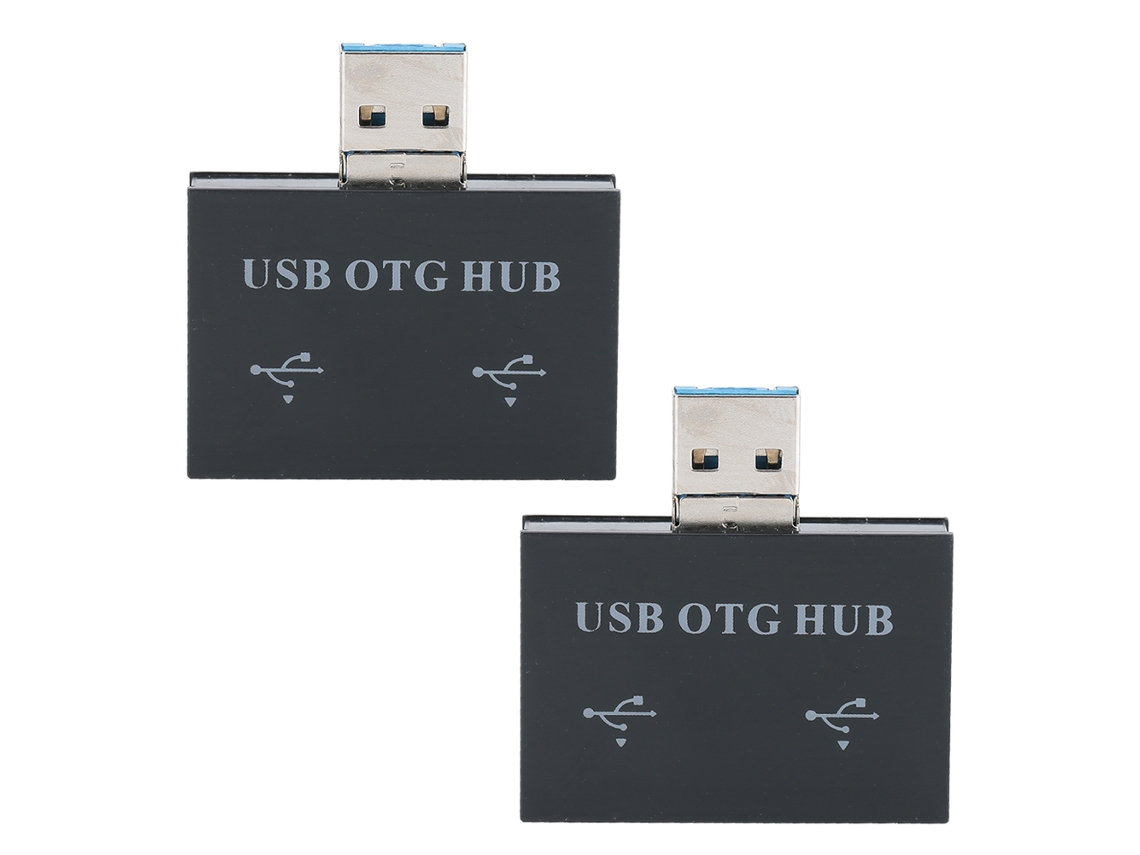 2 Pcs Adaptador Hub Otg Micro Usb Para Celulares Computadores Kit De Acessórios Usb A 2 Em 1