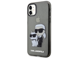 Capa para iPhone 11 KARL LAGERFELD Pele Sintética Rígida Preto