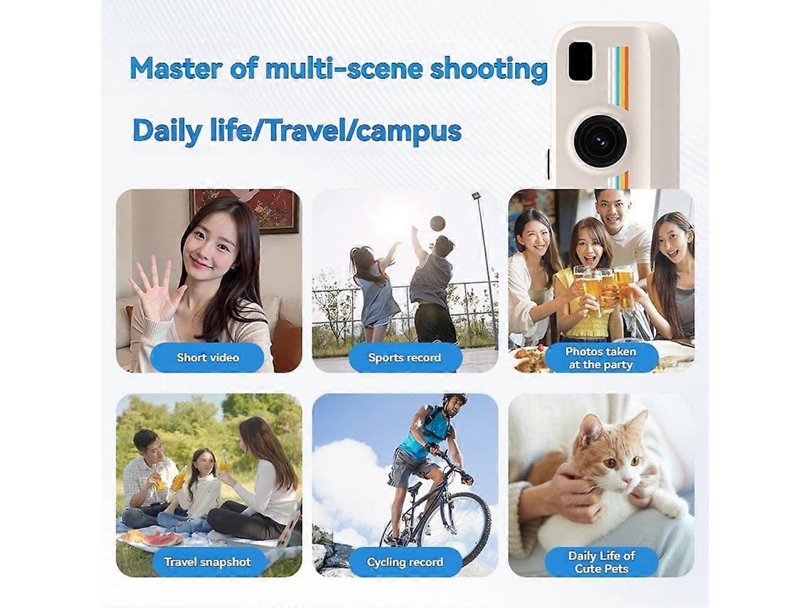 Mini Câmara Digital De Chaveiro Com Ecrã De 0,96 Polegadas E Zoom 16x