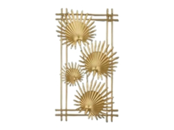 Decoração De Parede Com Folhas Iron Art Da Laxiscreed Para Tv E Entrada, Cor Dourada
