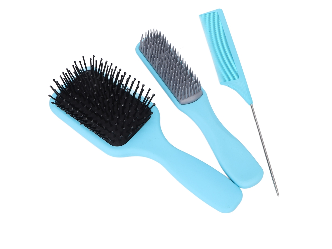 Kit De 3 Pentes Para Cabelo: Pente Com Bola De Ar, Pente De 9 Fileiras E Pente Com Ponta - Para Estilo E Cuidado Capilar