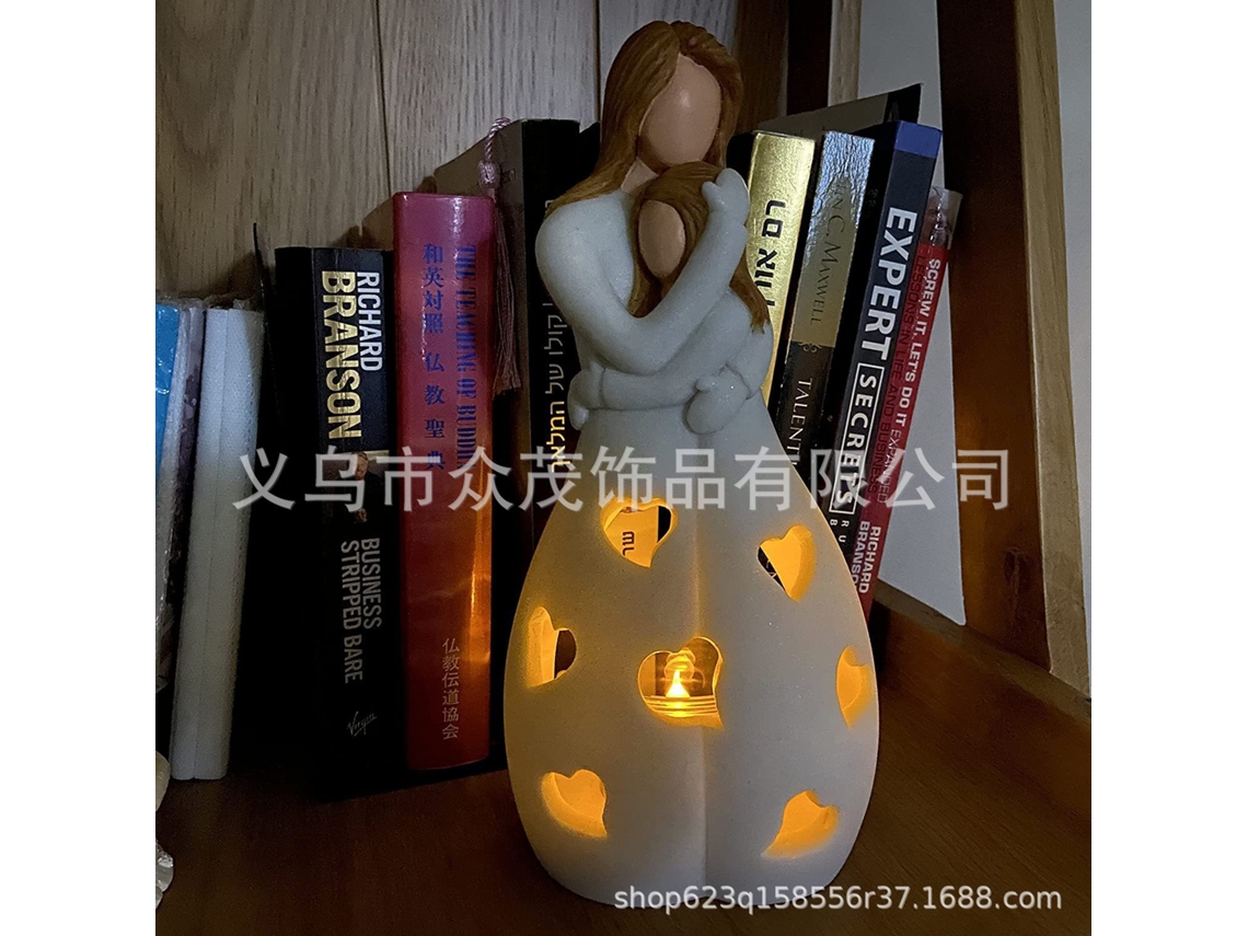 Abajur com Velas para Dia Das Mães Transfronteiriço Oakiway