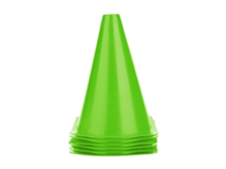 6pcs Cones de Treinamento de Futebol 18cm Barreiras Plásticas Marcadores Verde S/MARCA