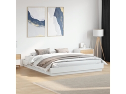 Estrutura De Cama Com Luzes Led 180x200 Cm Branco