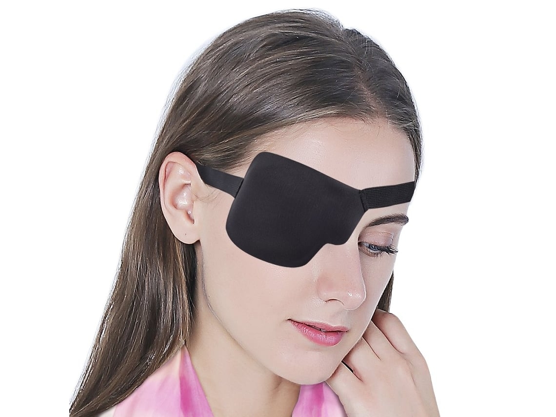Máscara Ocular 3D para Olho Direito com Velcro Preto