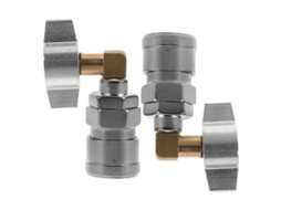 Conjunto De 2 Conexões Pneumáticas Em Liga De Prata Com Engate Rápido.