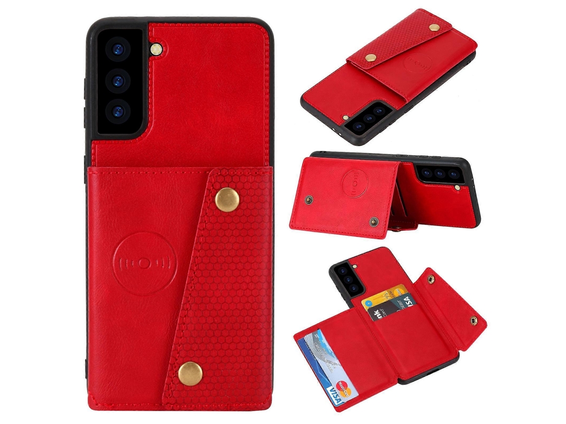 Capa Magnética De Pu Tpu Com Fivela Dupla Para Samsung Galaxy S22 5g