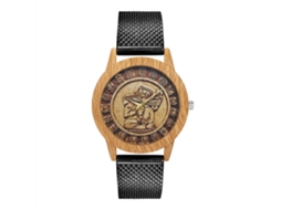 Relógio de quartzo universal com novo estilo e pulseira de malha de silicone para meninos e meninas (preto)