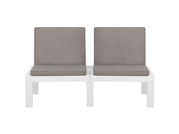 Maison Exclusive - Banco Lounge De Jardim Com Almofadão Plástico Branco