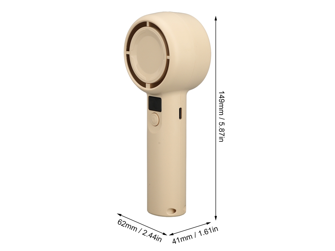 Laxiscreed Ventilador Portátil Com Turbina Usb Recarregável E 5 Velocidades De Ar
