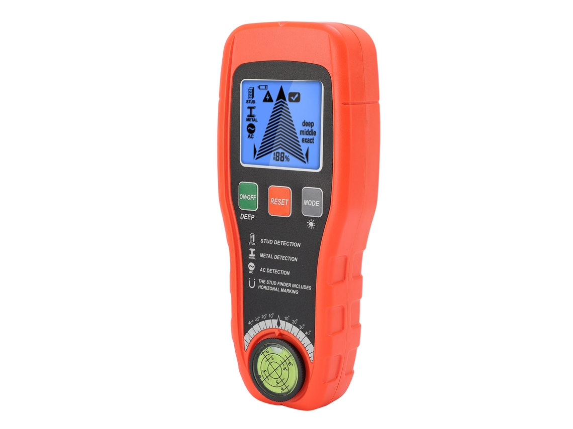 Detector de parede (portátil, de mão, com tela LCD)