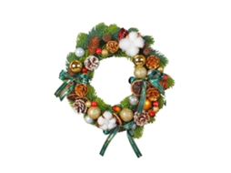 Laxiscreed Bola De Natal De Algodão Com Côco E Pinecones Para Decoração De Porta, 30x30cm