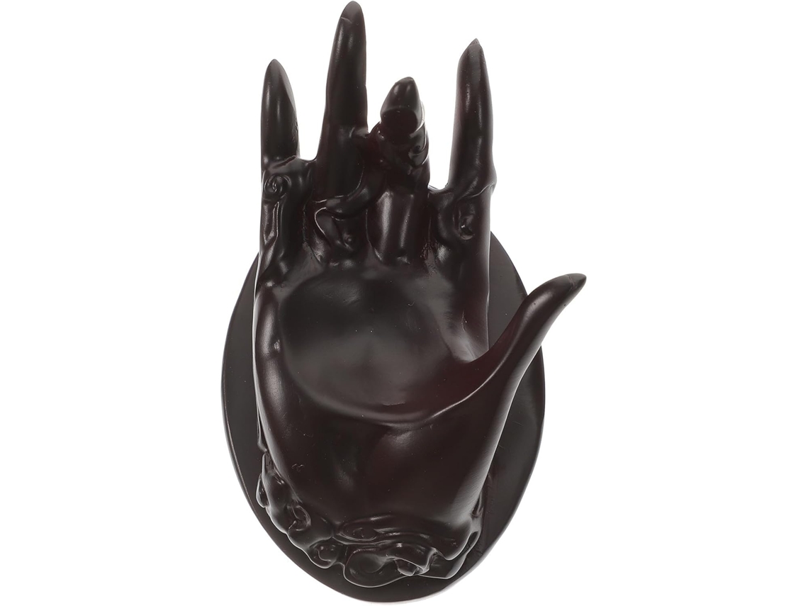 Suporte Resina Marrom Formato Cristal Decoração Artística Estante Vitrine Mão Buda Bola GOKOCO