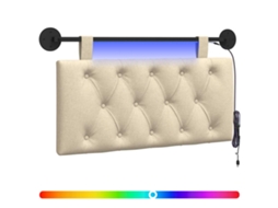 Cabeceira Suspensa com Luz Led Creme Tecido MAISON EXCLUSIVE