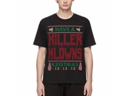 Rockinstone Killer Klowns Ugly Sweater Black Adult T-shirt Size:m