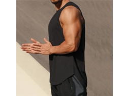 Preta Xl Tengoo Regata Esportiva Masculina Secagem Rápida Respirável Elástica Sem Mangas Basquete Corrida Ar Livre