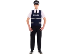 Colete de fantasia de polícia para homens