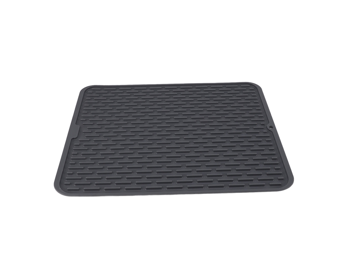 Tapete de Silicone Retangular para Pratos, com Isolamento Térmico, Antiderrapante e com Borda de Drenagem Integrada AQUAFORGE