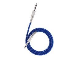 Cabo De Guitarra Mono Com Plug Reto 6.35mm Macho Para Instrumentos Elétricos 1m