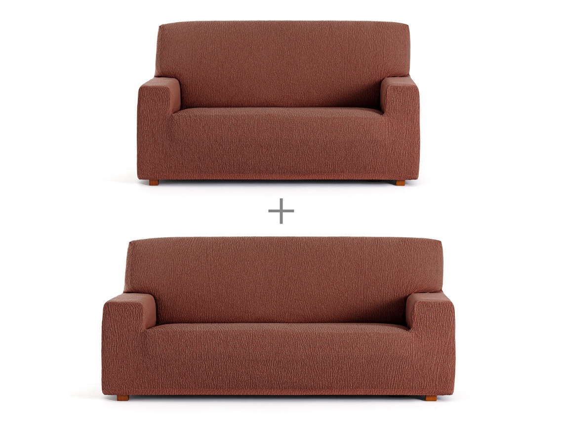 Conjunto de Capas para Sofá EYSA Troya Laranja 70 X 110 X 210 Cm 2 Peças