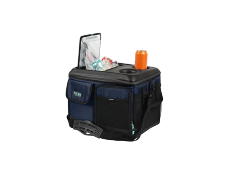 Saco de Gelo Dobrável Arctic Zone Titan para 50 Latas Alimentos e Bebidas com Tampo de Mesa Azul ARTIC ZONE