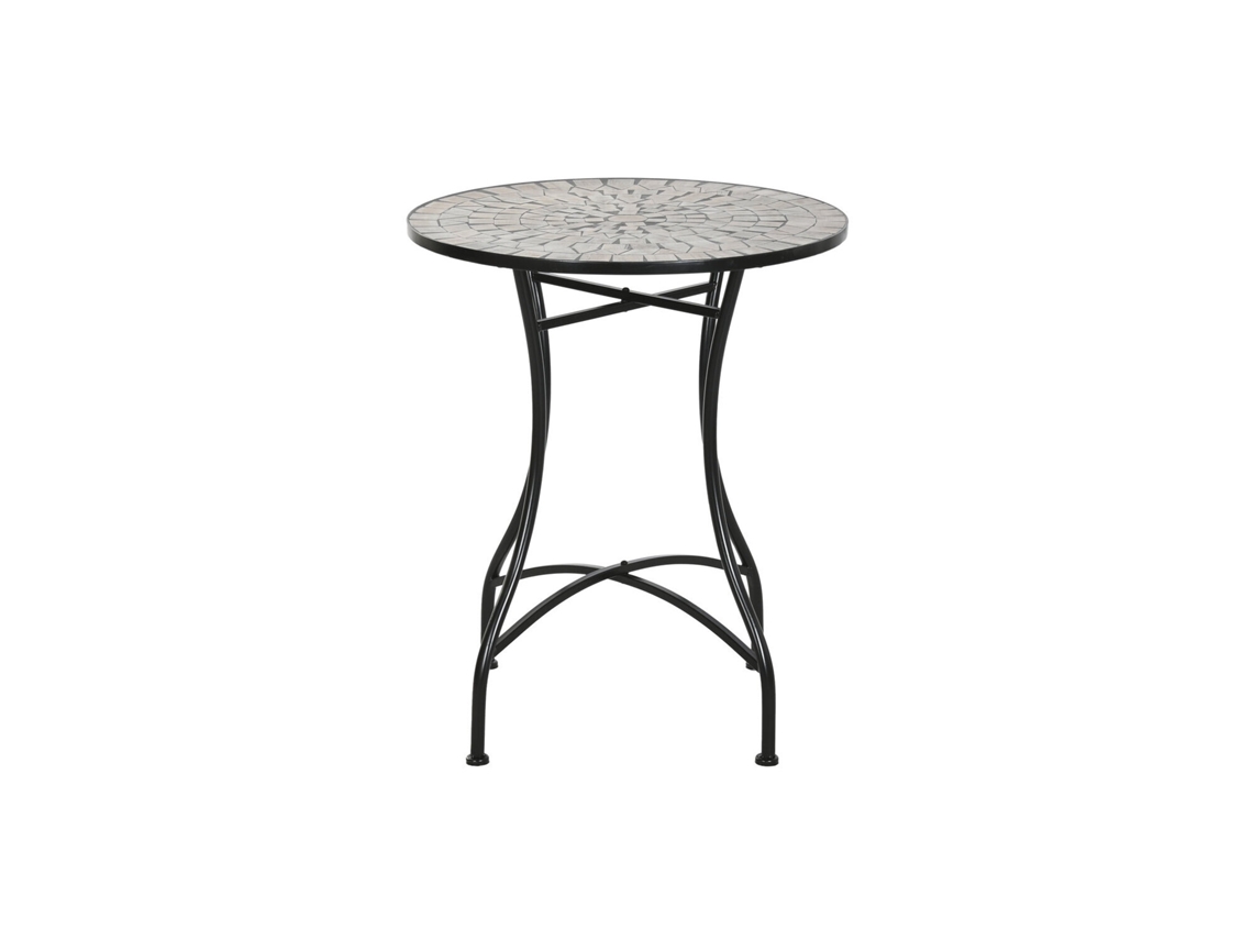Mesa de Metal com Mosaico Cerâmico ALEXANDRA HOUSE LIVING (60x60x72cm)