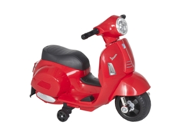 Moto Elétrica Infantil 6v 4 Rodas Farol Buzina 18-36 Meses Vermelha