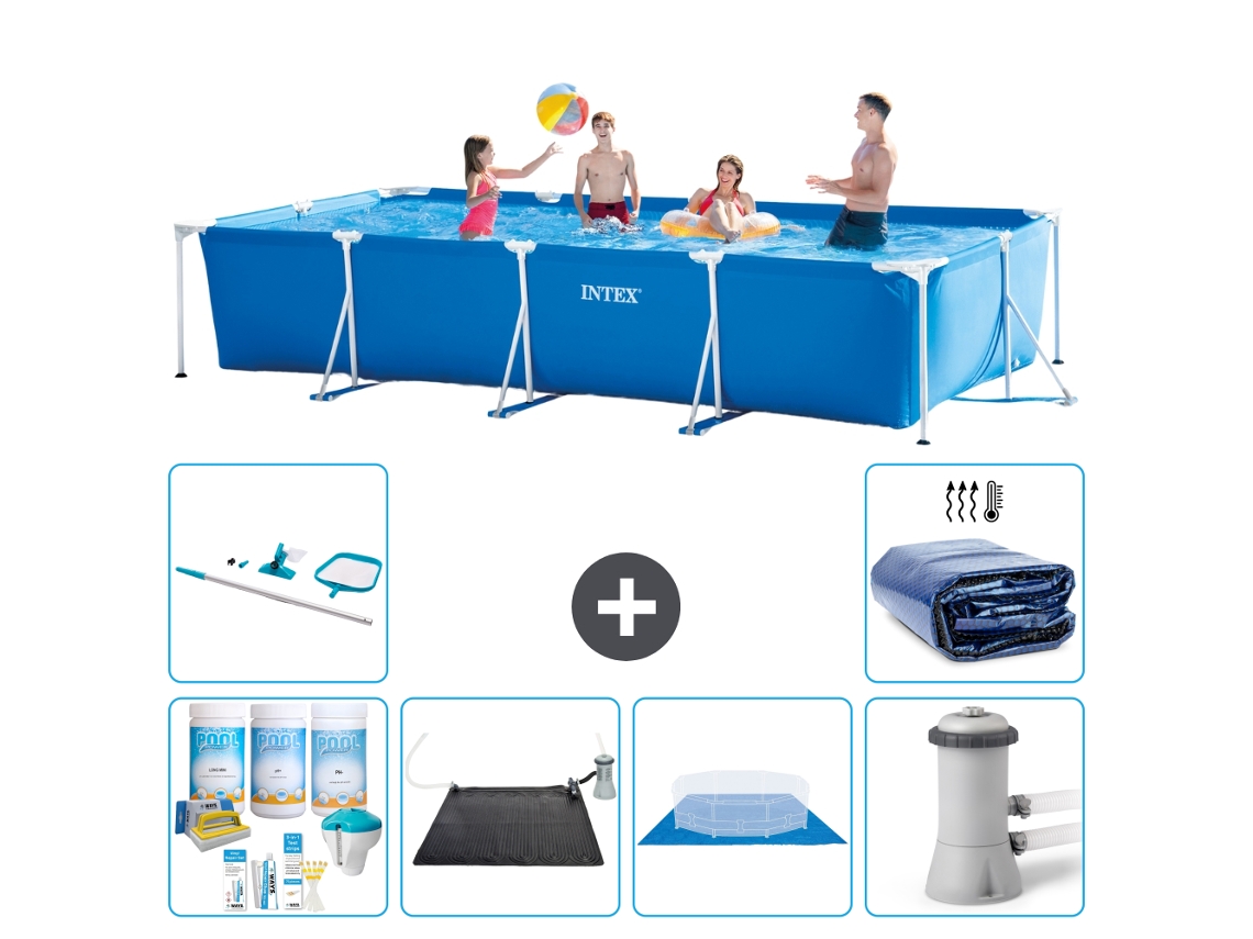 Intex Piscina Com Estrutura Retangular - 450x220x84 Cm - 7-peças S20071