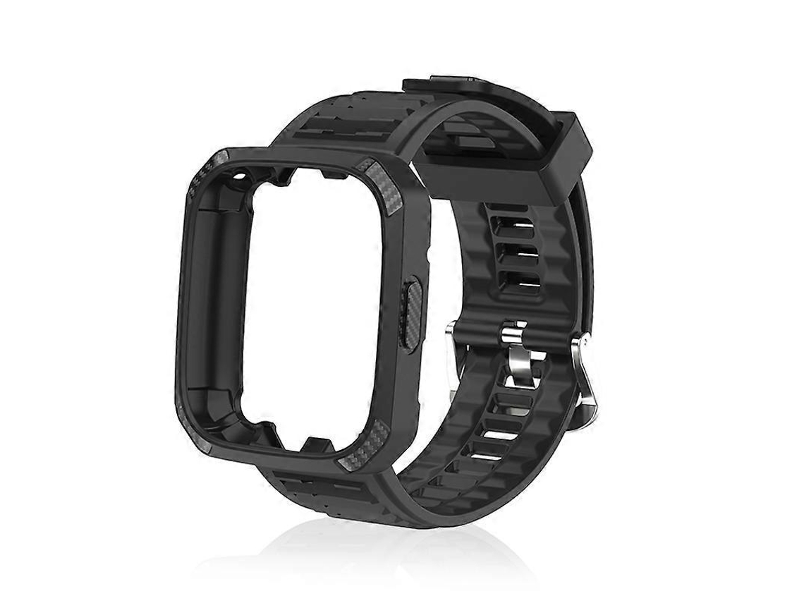 Pulseira De Silicone Com Textura De Fibra De Carbono Integrada Para Redmi Watch 3
