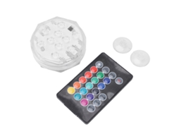 Luz Submersível Led Com Controle Remoto Rgb 3 Efeitos Dinâmicos 15 Estáticos Impermeável Ip68 Para Piscina Decoração Interior Exterior