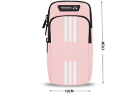 Braçadeira Para Celular Com Entrada Para Fone De Ouvido E Dois Bolsos (azul)