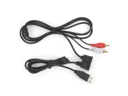 Cabo De Extensão Estéreo Usb Aux 3,5 Mm E 1 M Para 2 Conectores Rca Macho Carro, Barco E Motocicleta