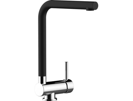Torneira de cozinha VIZIO Dobrável Até 60 Mm Tubo Giratória 360° Cromado Preto (Latão)