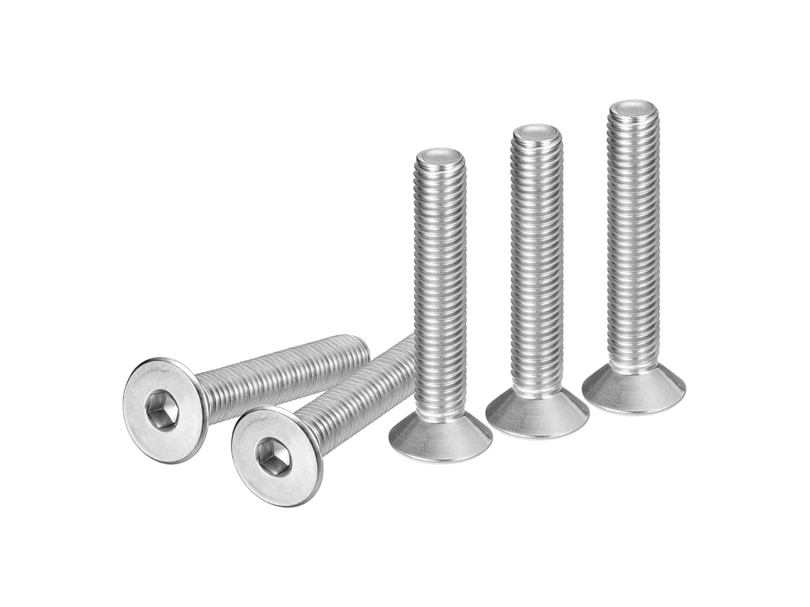 Parafusos De Cabeça Chata Com Sextavado Interno M10-1,5 X 60 Mm,