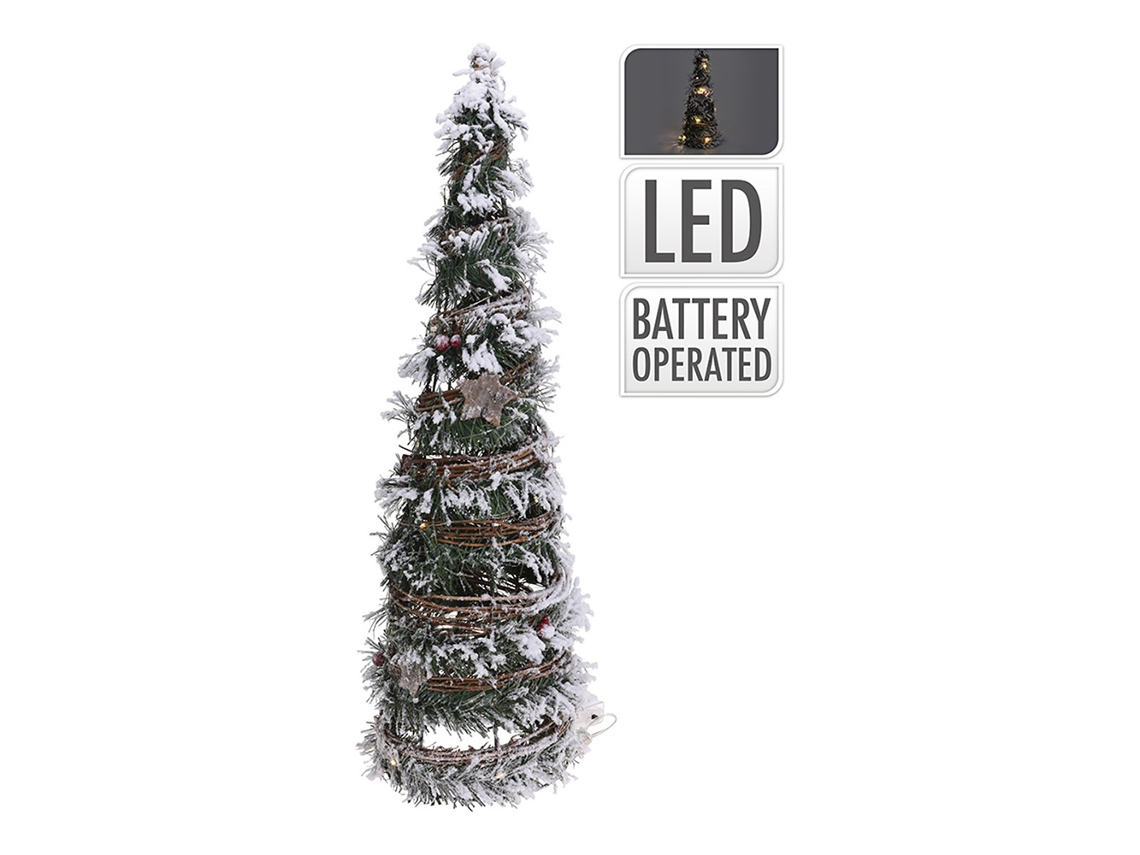 Árvore de Natal EDM Rattan 20 Leds 40 Cm