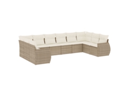 Garden Sofa Set, Garden Sofa Sets Vidaxl Bege Rattan / Vime (n/a)