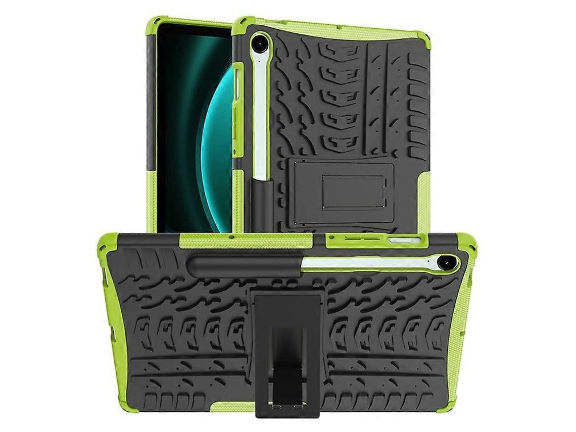 Capa Para Tablet Samsung Galaxy Tab S9 Fe Com Suporte Integrado, Em Tpu + Pc, Com Textura De Pneu.
