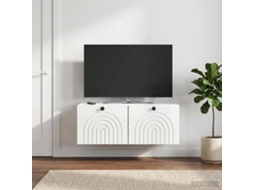 Vidaxl Gabinete De Tv De Parede Branco Brilhante 78,5 X 41 X 30 Cm