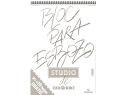 Sketch Pad A3 9010 Folhas Livres Grão Claro 90gr Formato De Álbum Com Espiral Micro Perfurada Cor Branco Natural Canson
