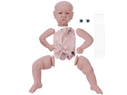 Kit de Boneca Diy de Silicone Peças Sem Pintar Acessórios Macios para Crianças 22 Polegadas Branco