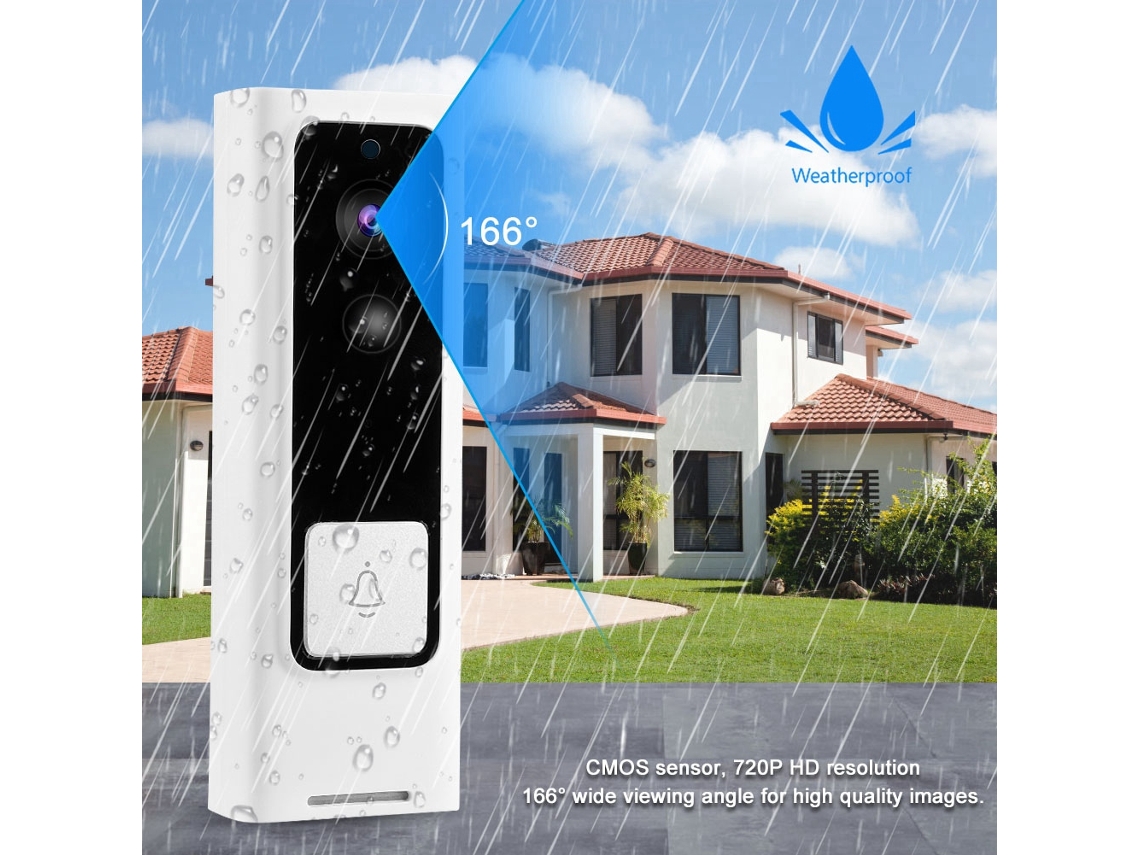 Campainha de vídeo sem fio Slowmoose HD 720p com WiFi e baixo consumo de energia (2dingdong EU WiFi)